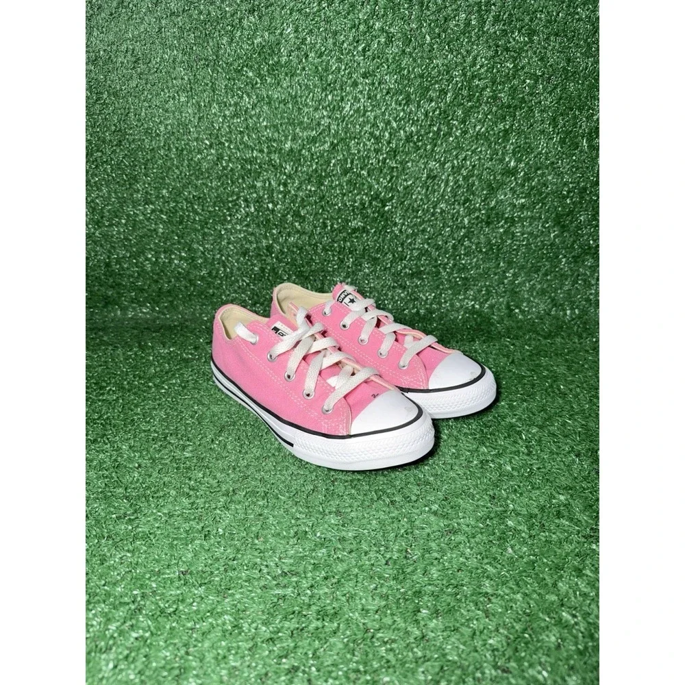 Converse Chuck Taylor All Star Youth Kids Size 1Y Girls Pink White Walking Shoes